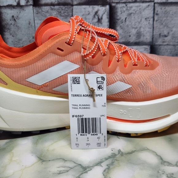 Women's Adidas Terrex Agravic Speed Ultra Amber Tint Spark Size 9.5 - Picture 9 of 12
